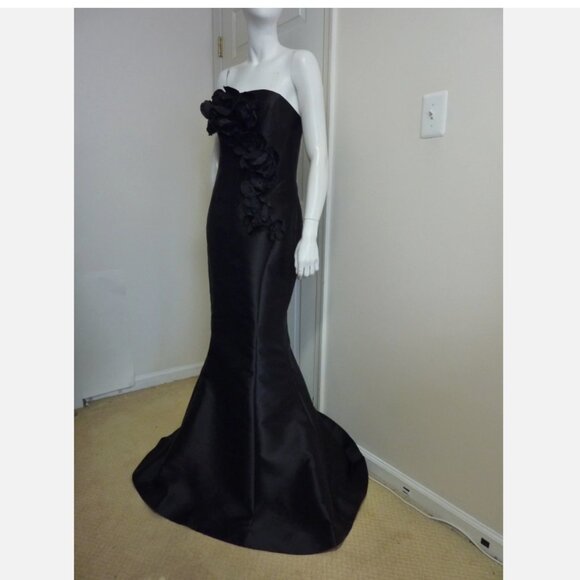 Terani couture 241E2512 3D Floral Strapless Mikado Column Evening Dress - Picture 4 of 8